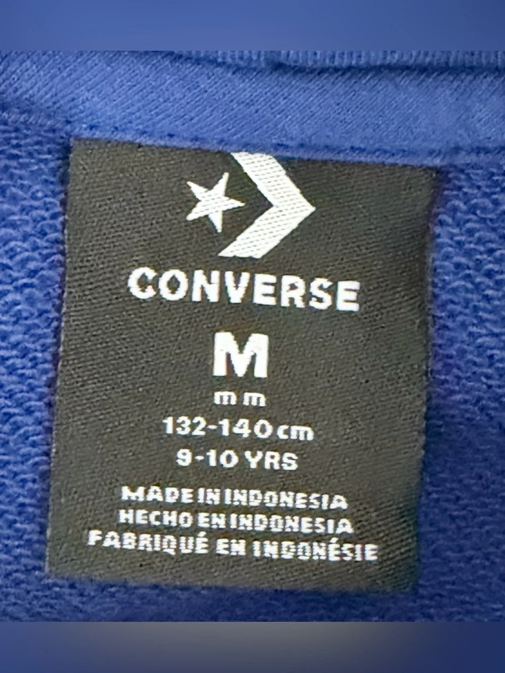 Converse Royal Blue Unisex Chuck Taylor French Terry Hooded Sweatshirt, Med.NWT